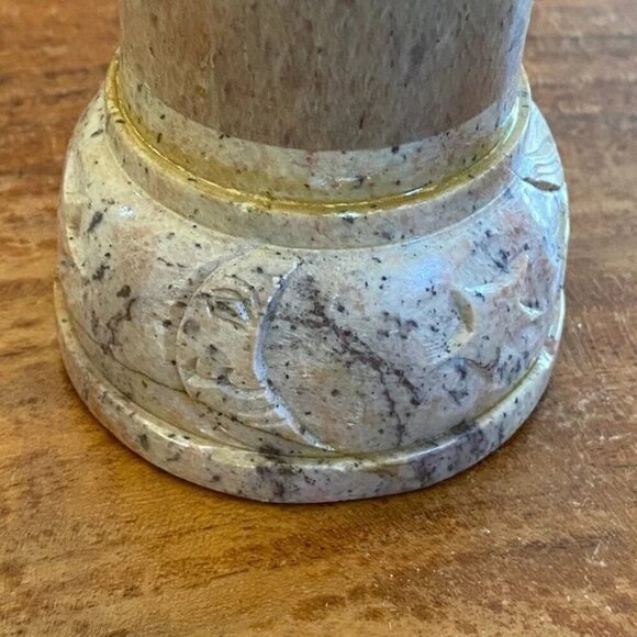 Soapstone Incense Burner 12in High Decorative Celestial Zodiac Moon Sun Marble - Picture 15 of 16